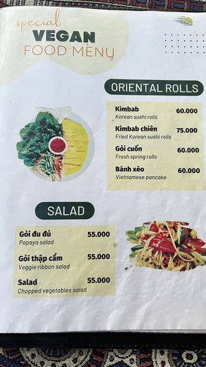 Menu May 2024  at Phong Nha Vegan in Phong Nha