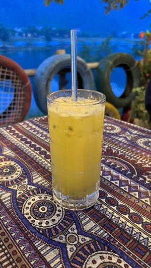 Pineapple and passionfruit refresher  at Phong Nha Vegan in Phong Nha