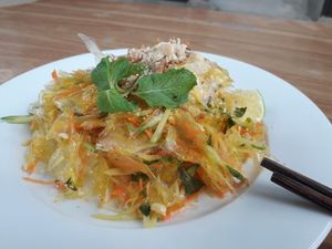 Rice paper salad at Phong Nha Vegan in Phong Nha