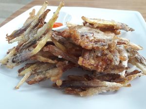 Banana flower tempurah at Phong Nha Vegan in Phong Nha