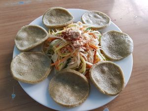 Papaya salad at Phong Nha Vegan in Phong Nha