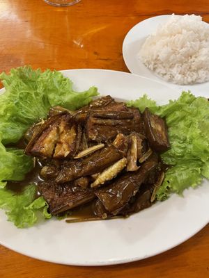 Eggplant taste  at Bamboo Chopsticks in Phong Nha