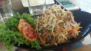 banana flower salad  at Bamboo Chopsticks in Phong Nha