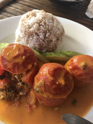 ‘Veggie volcanoes’ at Bamboo Chopsticks in Phong Nha