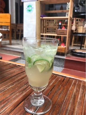 Fresh lemon and lime juice with soda water  at Bamboo Chopsticks in Phong Nha