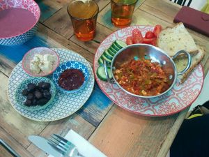 Mediterranean breakfast, gluten free at Cafe 435 in Pascoe Vale