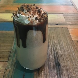 Milkshake special-choc caramel crunch at Cafe 435 in Pascoe Vale