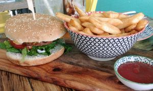 The vopper burger  at Cafe 435 in Pascoe Vale