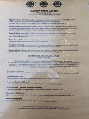 menu aug 2021 at Milwaukee Cafe in Biarritz