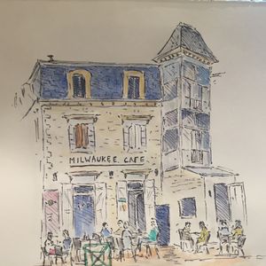 Terrace seating too! at Milwaukee Cafe in Biarritz