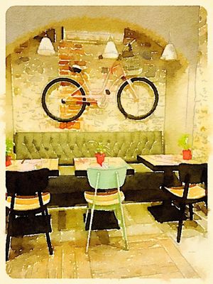 Nice interior, comfortable.  at Milwaukee Cafe in Biarritz