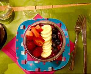 Acai bol at Milwaukee Cafe in Biarritz