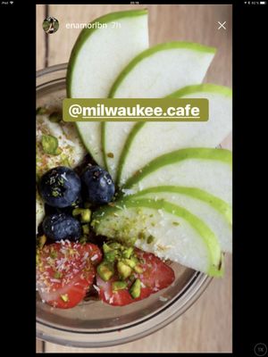 Bircher Muesli  at Milwaukee Cafe in Biarritz