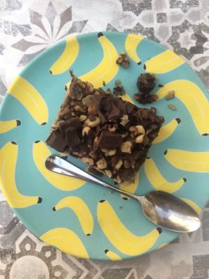 Banana chocolate pie at Milwaukee Cafe in Biarritz