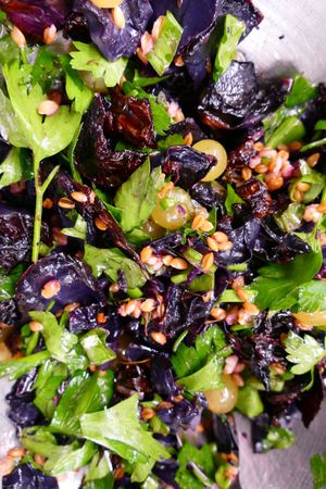 Braised cabbage pine nut and grape salad at Milwaukee Cafe in Biarritz