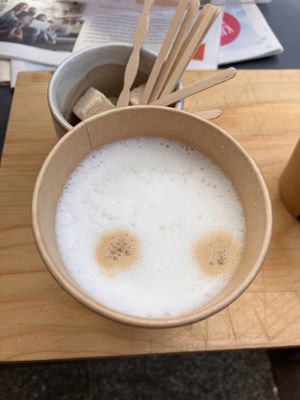 Vegan cappuccino   at De Bionier in West-terschelling