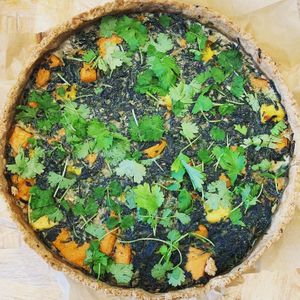 Indiase spinazie-quiche  at De Bionier in West-terschelling