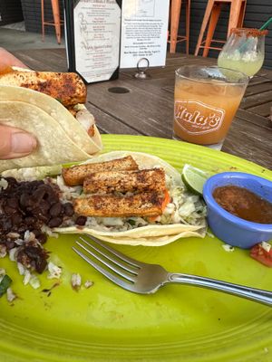 Spicy Tacos at Hula's Island Grill in Santa Cruz