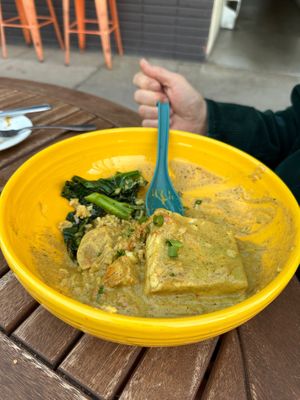 Jamaican curry at Hula's Island Grill in Santa Cruz