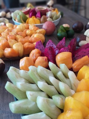 Fruit Platter - contain local fruits in season, especially prepared for Healthy Tour or Fruit Tour. at Natural Wellness in Batam