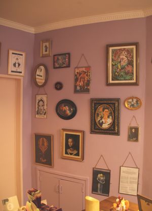 Our wall of inspirational figures !  at Sibylles - Tattoo Salon & Tea Room in Bordeaux