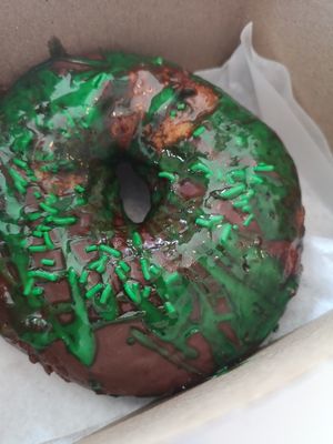Chocolate-mint donut at The Planet Diner in Stratford