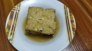 Boiled and marinated tofu , try it at Wu You You Su Dou Fang in Fuzhou