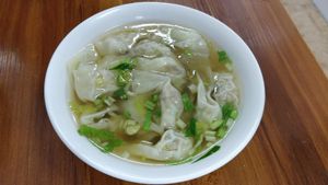 Vegetable wonton at Wu You You Su Dou Fang in Fuzhou