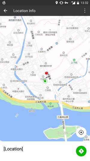 resturant location green dot at Wu You You Su Dou Fang in Fuzhou