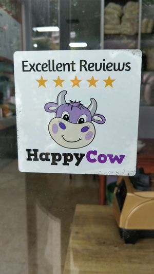 happy cow sticker awarded at Wu You You Su Dou Fang in Fuzhou