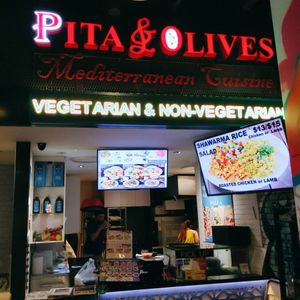Stall front at Pita and Olives in Central Singapore