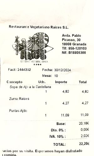  #Veganuary at Raices in Granada