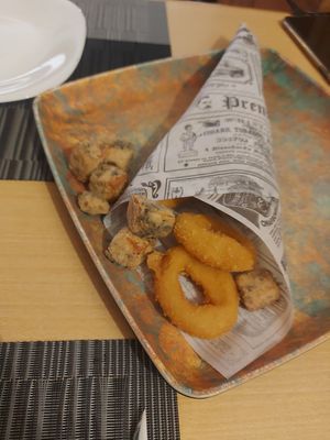 Fritura de no pescado at Raices in Granada