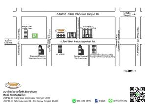 Map at I Food in Bangkok