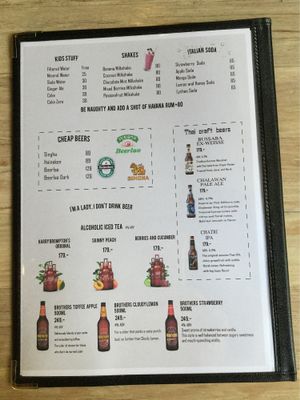 menu 3 at Bad Burger in Bangkok