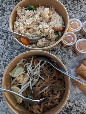 Fried rice and noodles at Sukhothai in Toronto