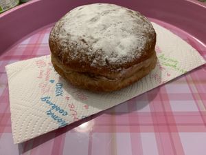 Vegan donut at PiranArt Sameja in Ljubljana