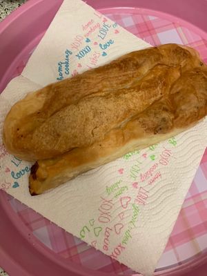 Vegan cheese burek at PiranArt Sameja in Ljubljana