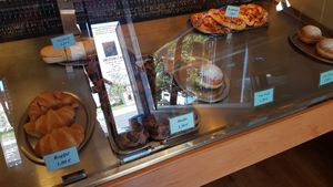 Vegan croissants, doughnut, muffins... at PiranArt Sameja in Ljubljana