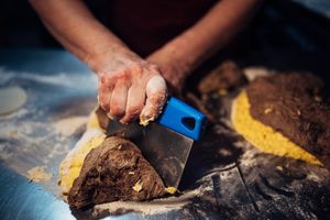 Our hand made Curcuma & Old grains bread.
Naš ročno narejen kruh iz Kurkume & 7 starih žit. at PiranArt Sameja in Ljubljana