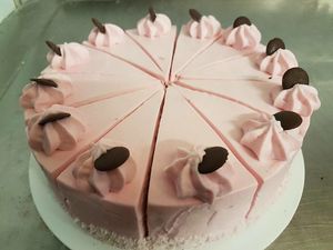 Vegan cake at PiranArt Sameja in Ljubljana