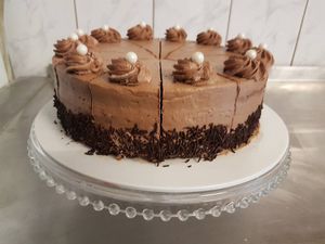 Vegan cake at PiranArt Sameja in Ljubljana