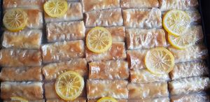 Vegan baklava. Photo by: Pekarna in slaščičarna Sameja on Facebook at PiranArt Sameja in Ljubljana