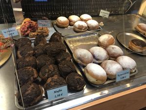 vegan donuts at PiranArt Sameja in Ljubljana