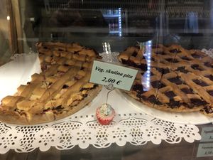 sweet pies, vegan at PiranArt Sameja in Ljubljana