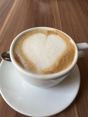 Pat milk cappuccino   at Cafe Waffle in Prague