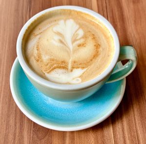 Oat latte at Cafe Waffle in Prague