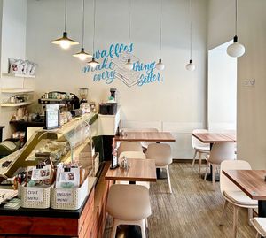 Interior at Cafe Waffle in Prague