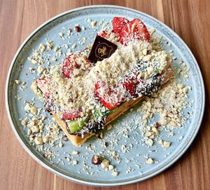 Vegan waffle  at Cafe Waffle in Prague