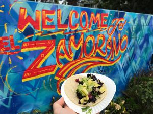 Hibiscus Taco available ONLY at the Sunday pop up   at Taqueria El Zamorano in Santa Ana